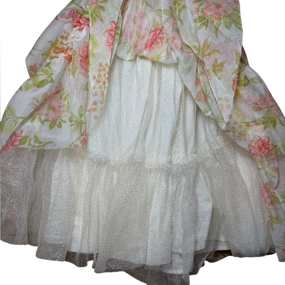 Rachel Zoe Floral Layered Tule Dress Girls Size 5T - Picture 9 of 10